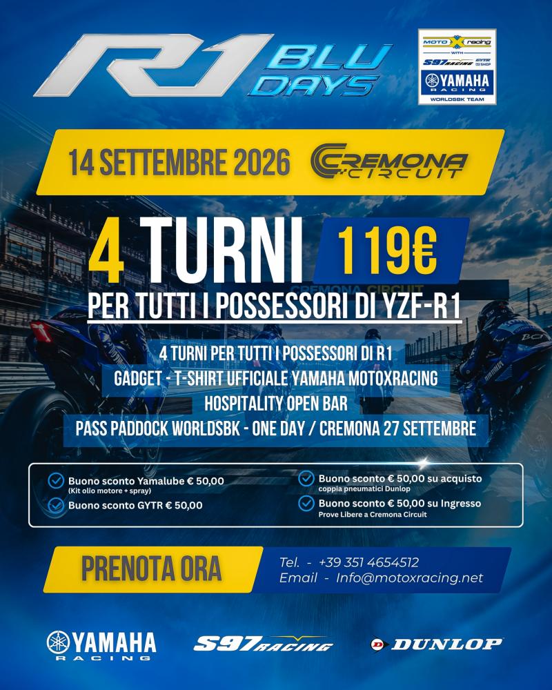 R1 Blu Days: Turni in pista sul Cremona Circuit